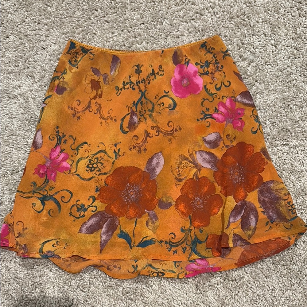 Wild Fable Pink and Red A-Line Mini Skirt